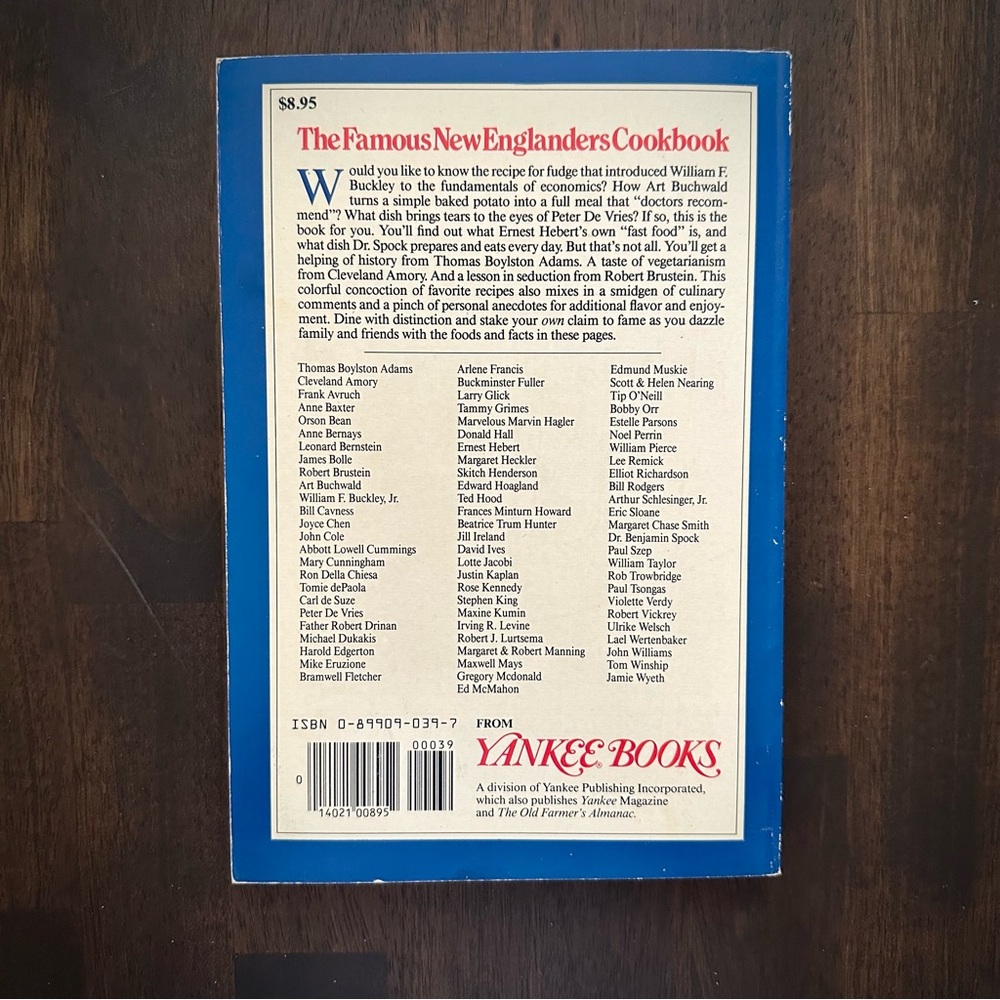 The Famous New Englanders Cookbook: Favorite Recipes from Celebrities… - Picture 2 of 8